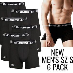 NEW Starter Men’s Active Performance Boxer Briefs Underwear 6 Pack Set of 6 S Si